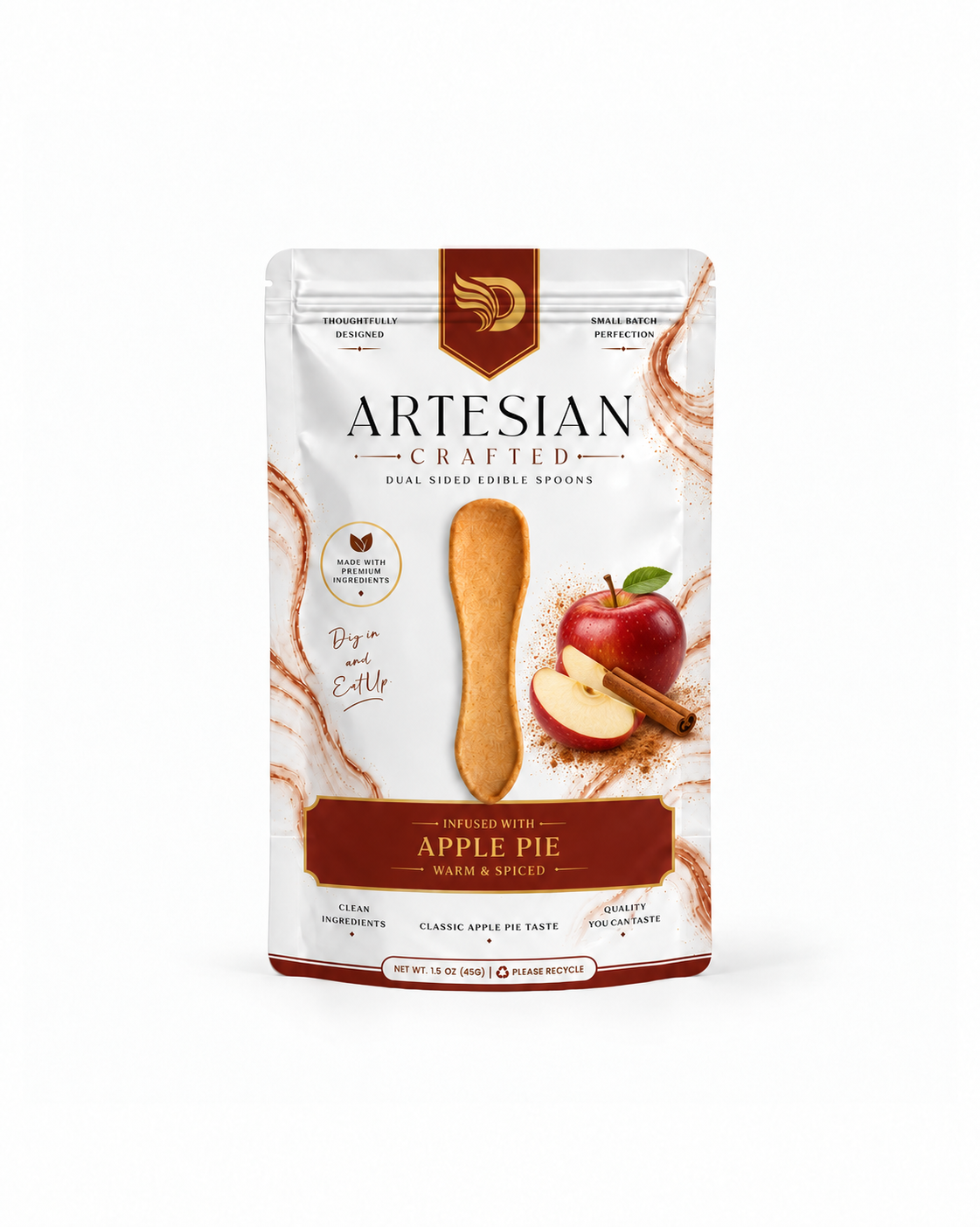 Apple Pie Flavored Edible Spoons | Pre-Order | Double Dip Chips, LLC