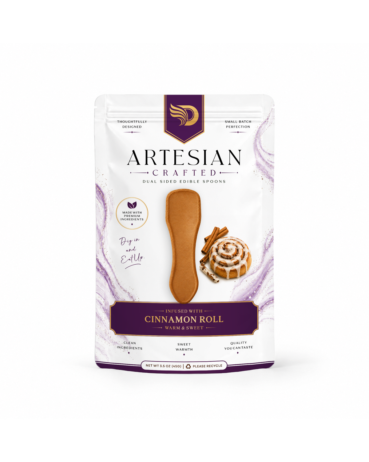 Cinnamon Roll Flavored Edible Spoons | Pre-Order | Double Dip Chips, LLC