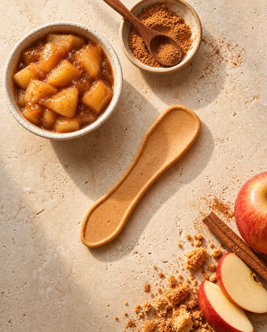 Apple Pie flavored edible spoon snack by Double Dip Chips, LLC, product photo 1