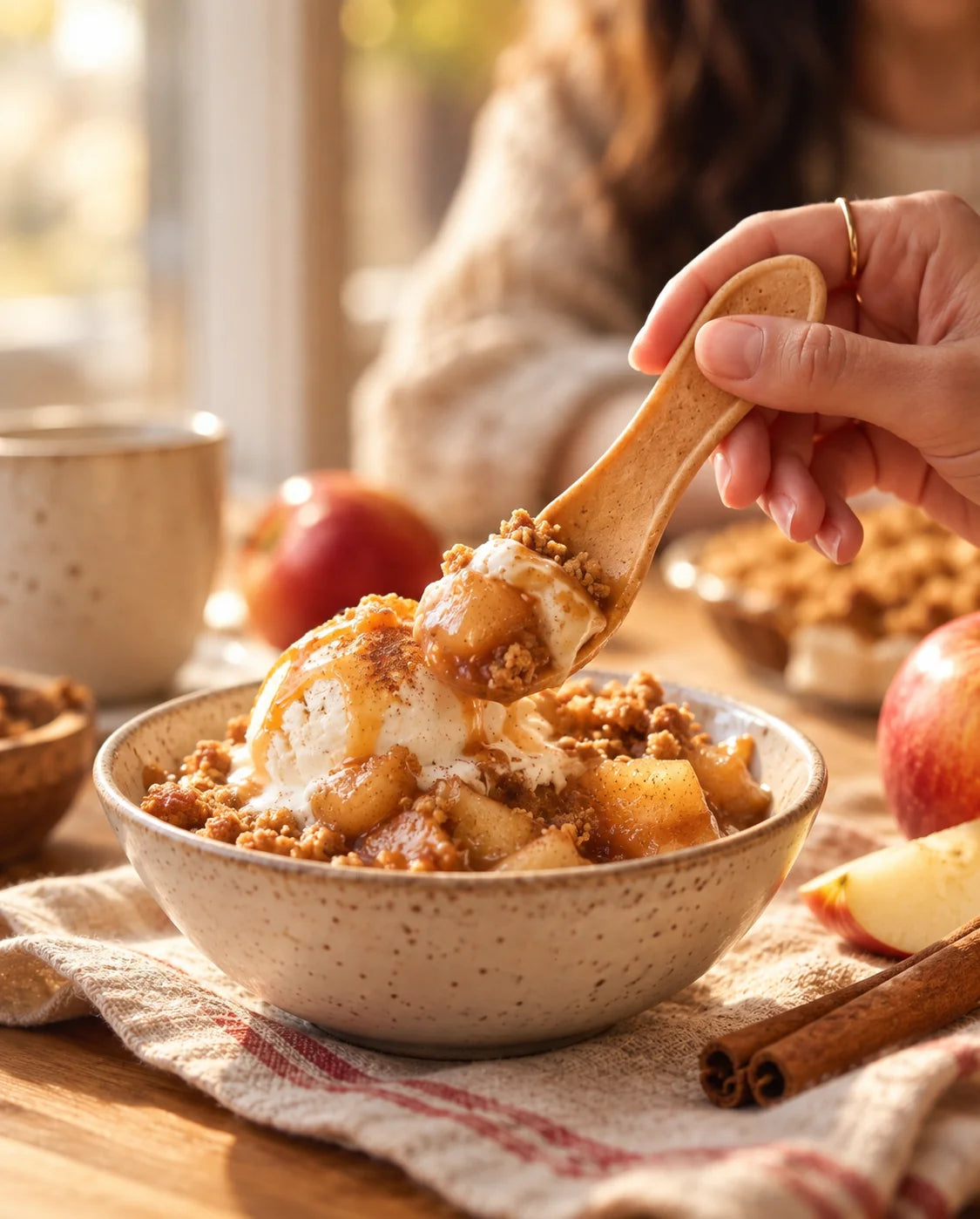 Apple Pie flavored edible spoon snack by Double Dip Chips, LLC, product photo 2