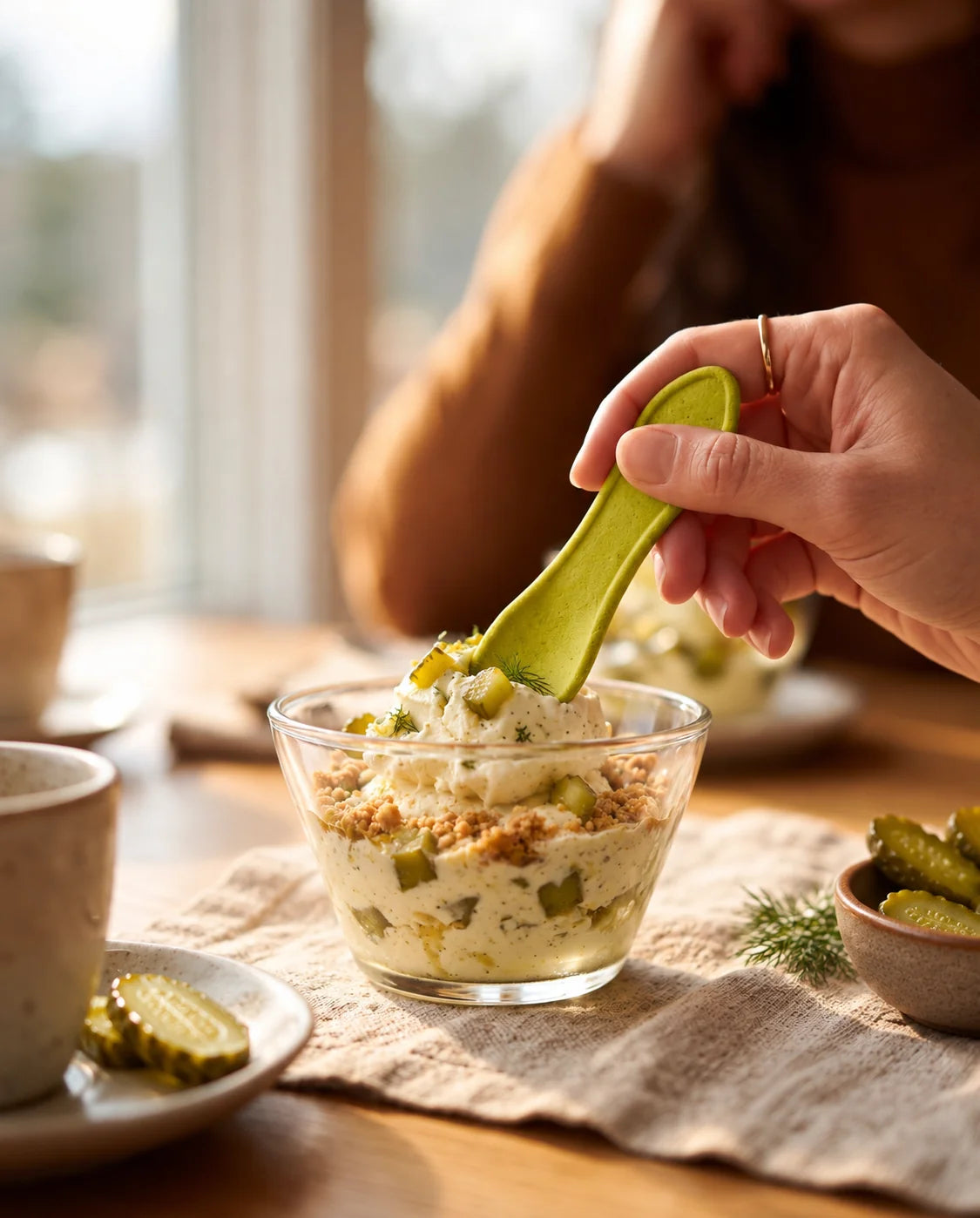Dill Pickle flavored edible spoon snack by Double Dip Chips, LLC, product photo 2