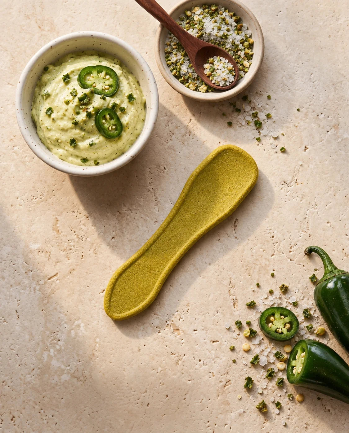 Jalapeño Salt flavored edible spoon snack by Double Dip Chips, LLC, product photo 1
