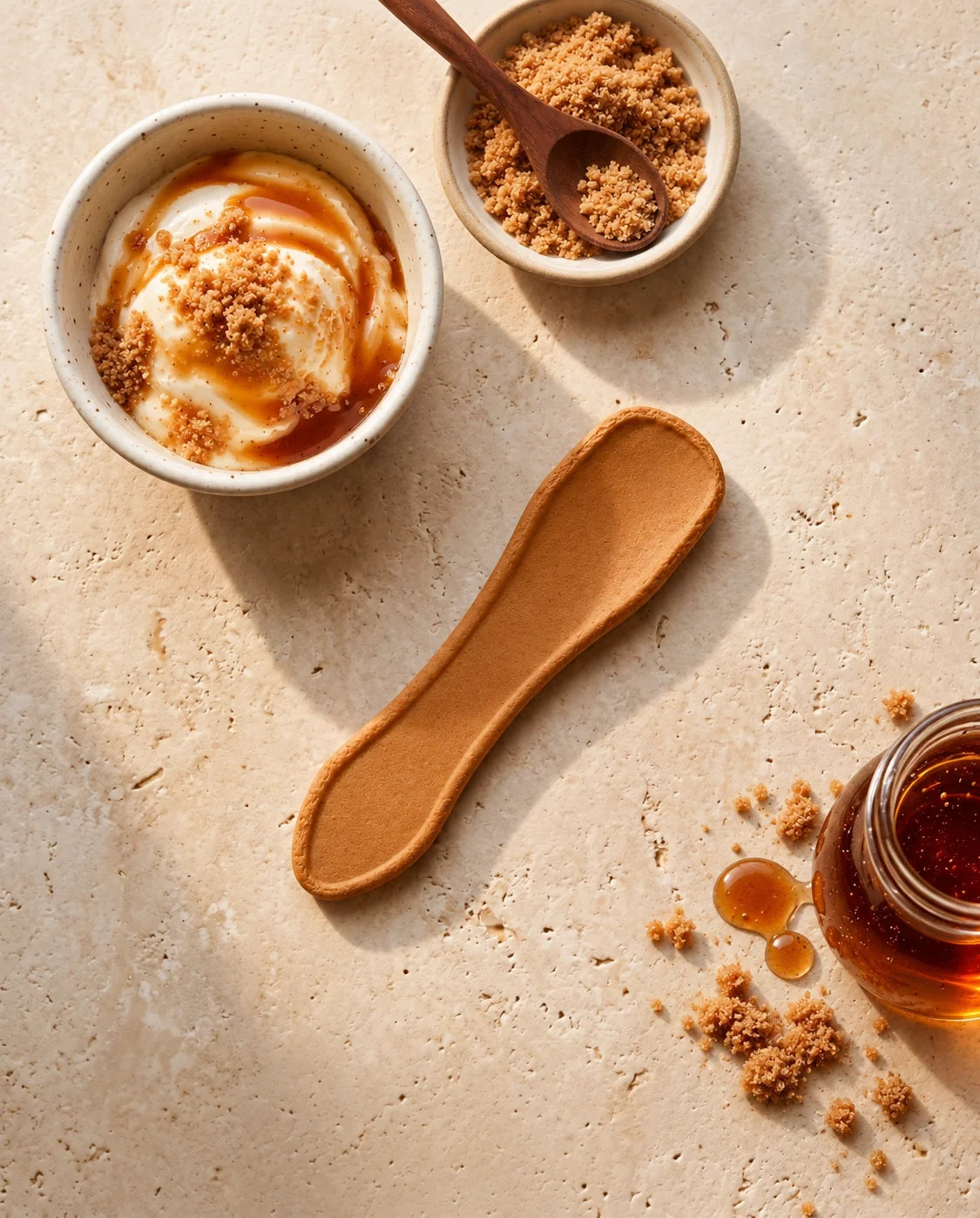 Maple Brown Sugar flavored edible spoon snack by Double Dip Chips, LLC, product photo 1
