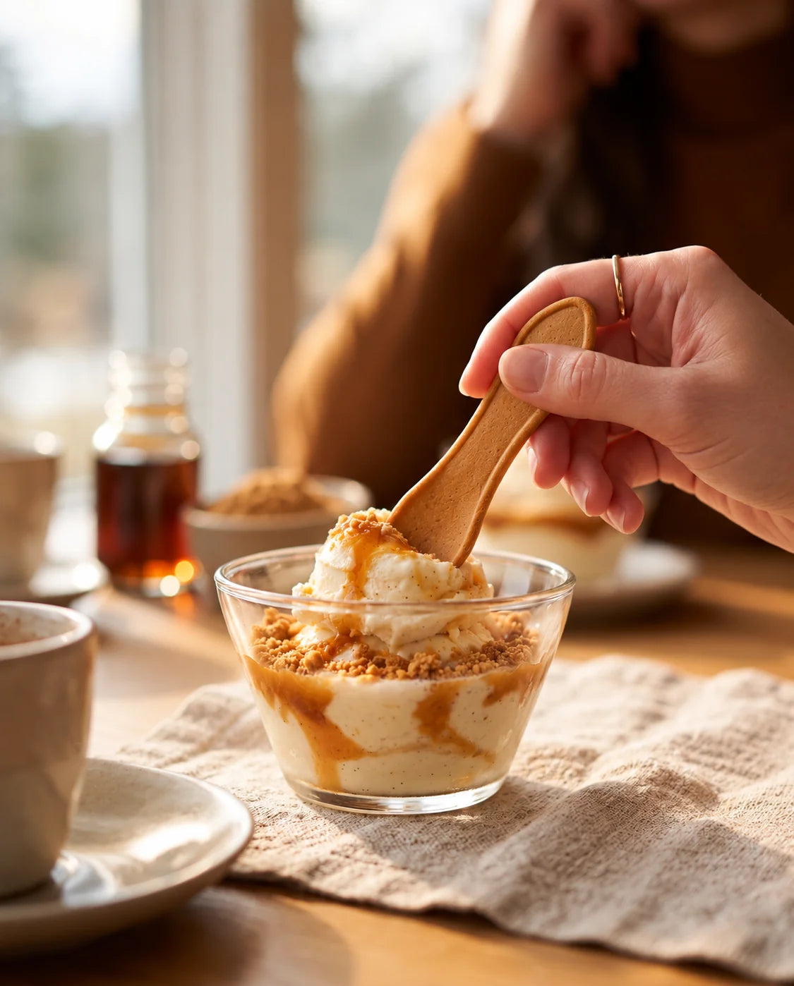 Maple Brown Sugar flavored edible spoon snack by Double Dip Chips, LLC, product photo 2