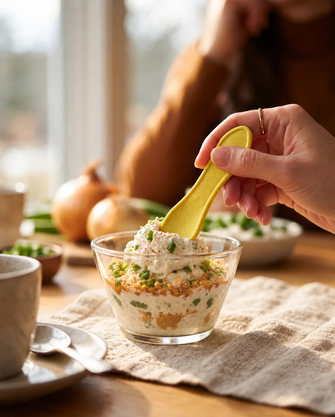 Sour Cream & Onion flavored edible spoon snack by Double Dip Chips, LLC, product photo 2