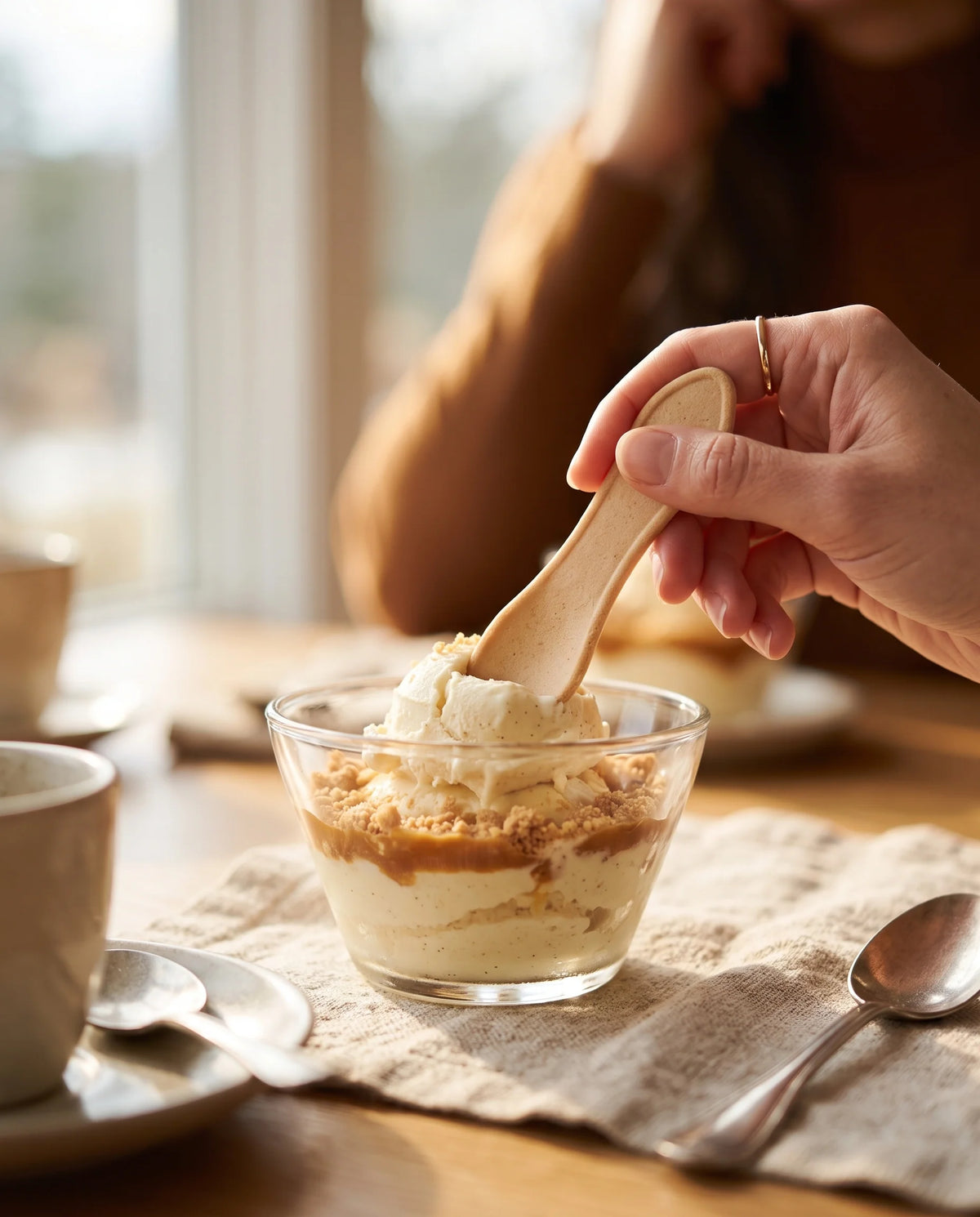Vanilla flavored edible spoon snack by Double Dip Chips, LLC, product photo 2