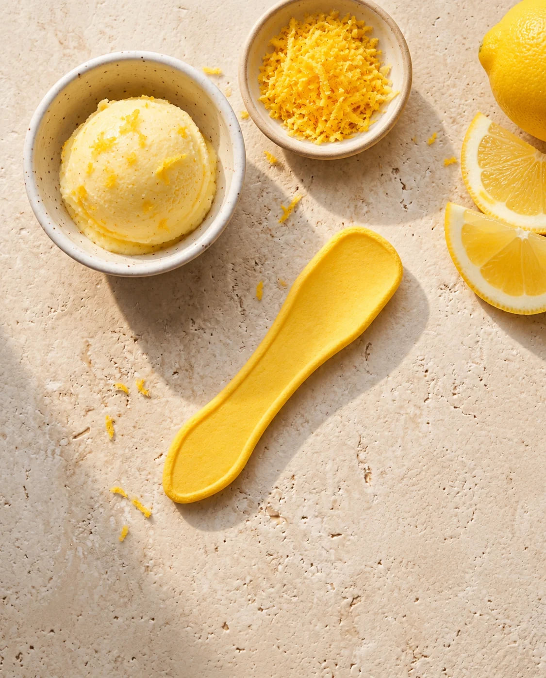 Zesty Lemon flavored edible spoon snack by Double Dip Chips, LLC, product photo 1