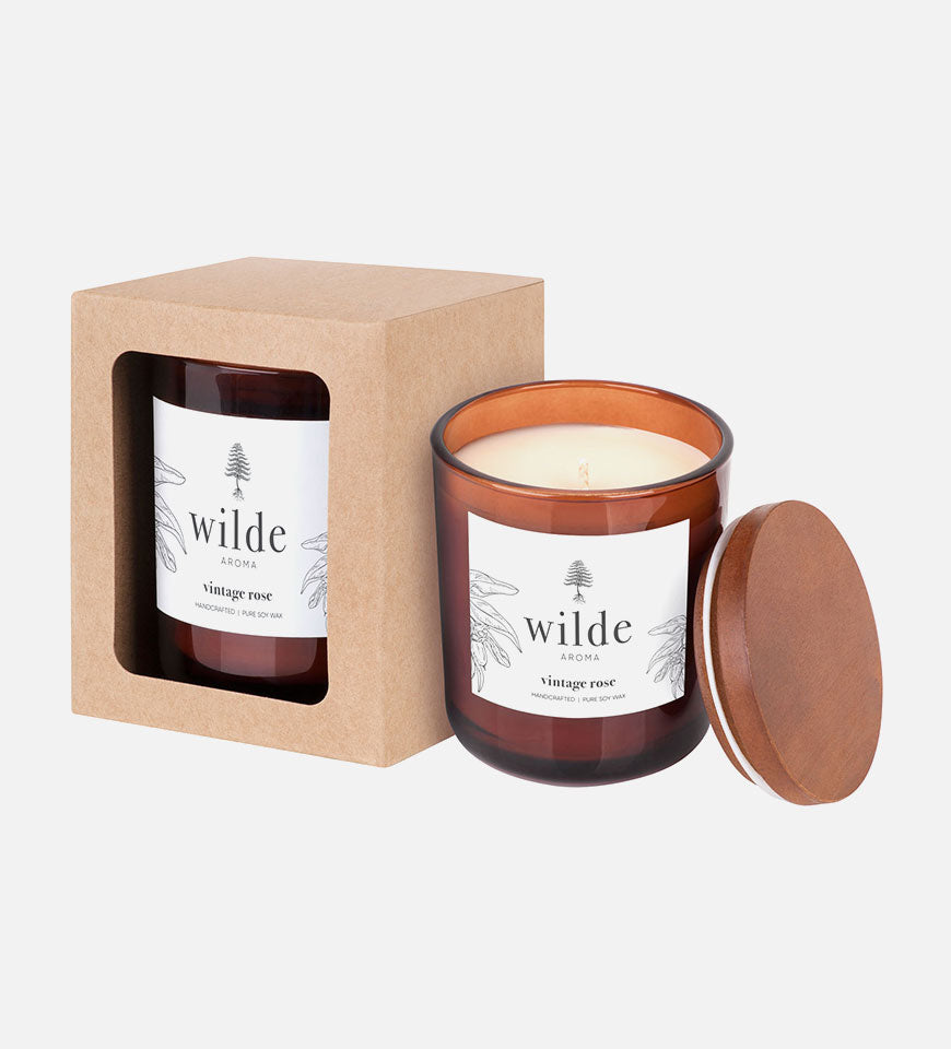 Wilde Aroma Vintage rose scented candle