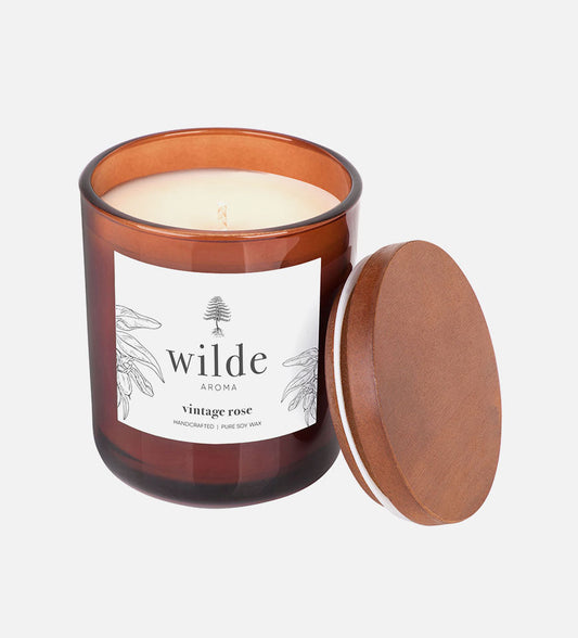 Wilde Aroma Vintage rose scented candle