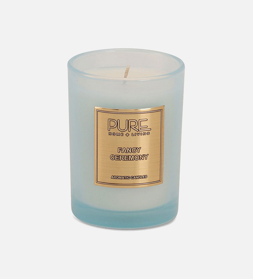 Fancy Ceremony Scented Blue Glass Candle