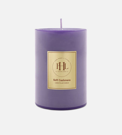 Purple Soft Cashmere Pillar Candle