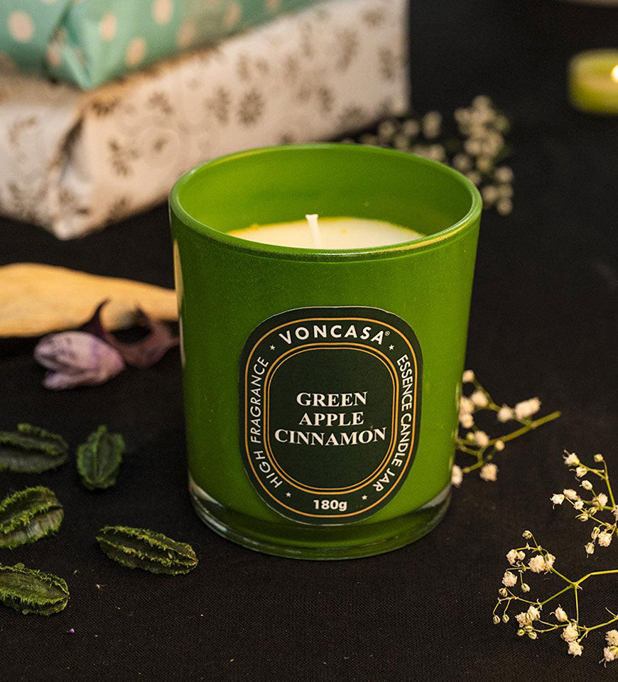 Green Apple Cinnamon Candle