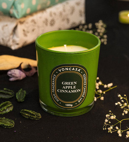 Green Apple Cinnamon Candle