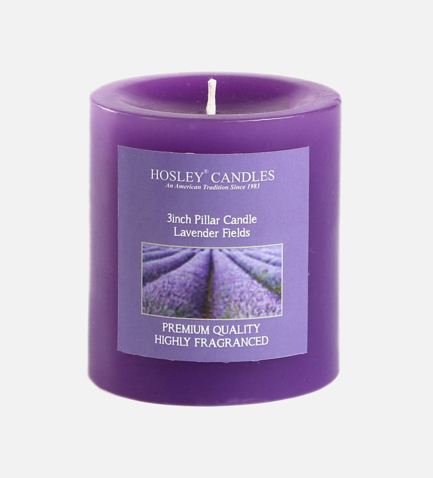 Lavender Purple Wax Pillar Candles