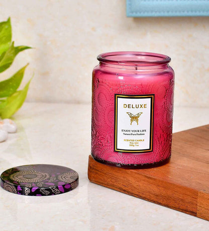 Wind Bluebell Freesia Red Wax Scented Candle